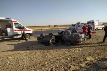 واژگونی خودرو در کوهپایه اصفهان سه کشته بر جا گذاشت