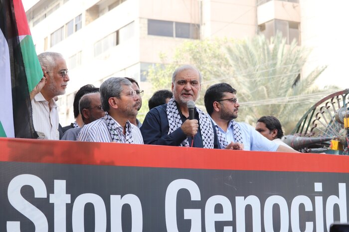 راهپیمایی پزشکان و پرستاران پاکستانی در حمایت از فلسطین+فیلم