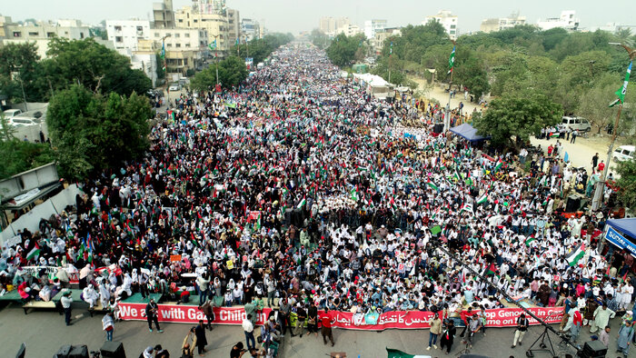 ایرنا - تظاهرات حامیان فلسطین در پاکستان به روایت تصویر