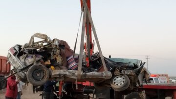 تصادف جاده‌ای در تایباد ۲ کشته برجا گذاشت + فیلم