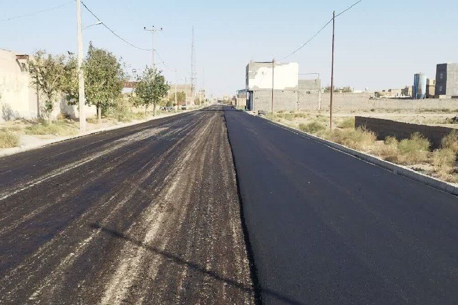 ۴۵ هزار متر مربع از معابر روستاهای تایباد آسفالت شد