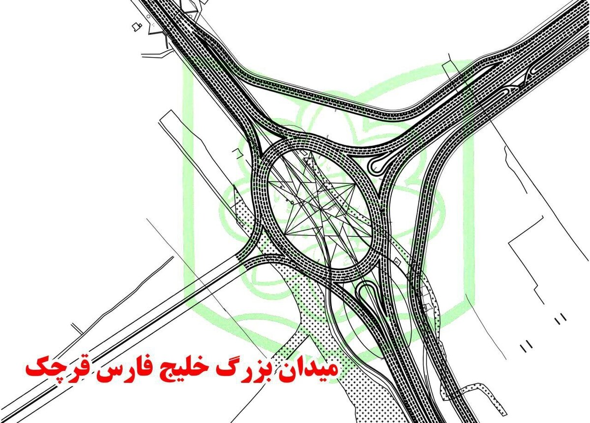 کاهش ترافیک با احداث میدان بزرگ خلیج فارس در قرچک