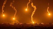 بمباران شدید مرکز و جنوب غزه توسط جنگنده‌های رژیم صهیونیستی + فیلم