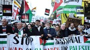 نمایش قدرت حامیان فلسطین در انگلیس به روایت تصویر