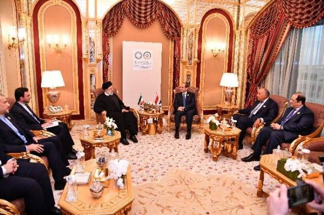 الرئيس الايراني يلتقي بن سلمان والسيسي على هامش قمة الرياض
