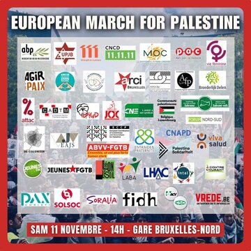 Belgique : Marche européenne pour la Palestine