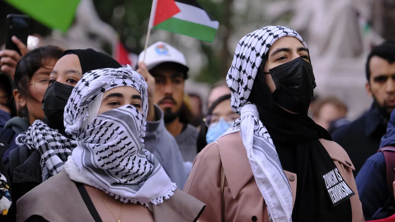 فریاد هزاران حامی فلسطین مقابل اقامتگاه بایدن: «هم‌اکنون آتش‌بس» + فیلم