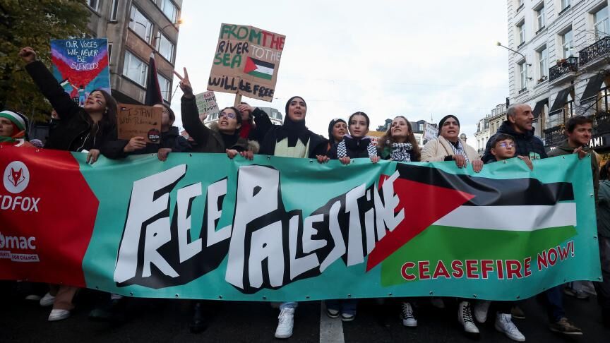 Belgique : 60 000 manifestants à Bruxelles en soutien aux Palestiniens
