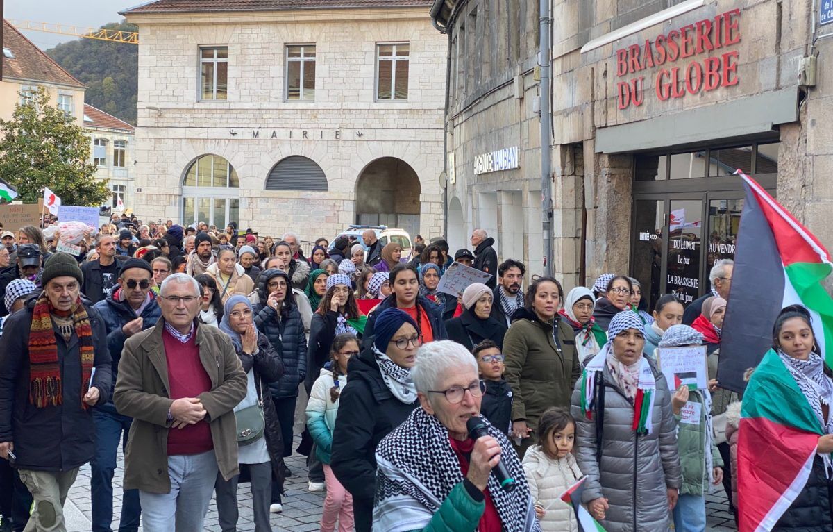 Manifestants à Besançon : Enfants de Palestine, c’est l’humanité qu’on assassine