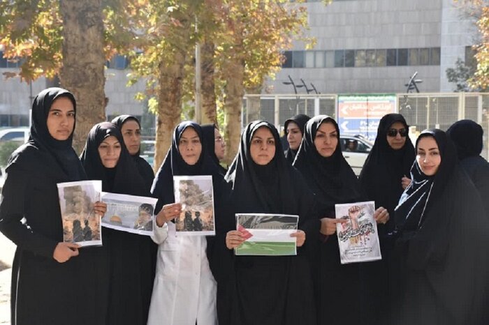 کادر درمان خراسان رضوی با برگزاری تجمعات حمله به مراکز درمانی غزه را محکوم کردند