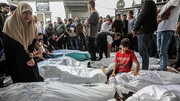 انتقال ۷۳ شهید و ۹۹ زخمی فقط به یک بیمارستان غزه + فیلم