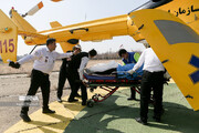 نجات جان بیمار ۶۵ ساله با احیای موفق تکنسین های بالگرد اورژانس فارس
