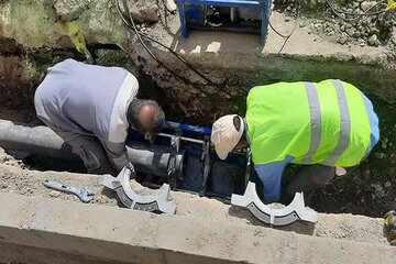 ۸۵۰ متر شبکه آبرسانی فرسوده در ملارد اصلاح شد