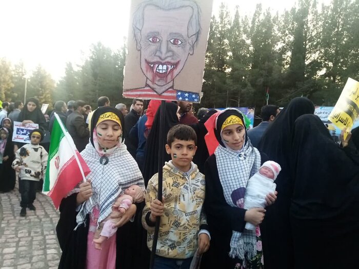 فیلم/ خروش مردم خراسان جنوبی در حمایت از مردم غزه