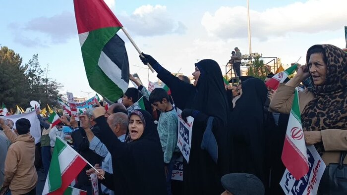 فیلم/ خروش مردم خراسان جنوبی در حمایت از مردم غزه