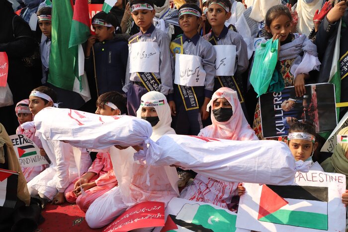 پاکستان یکپارچه فلسطین شد +فیلم