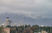 نخستین برف پاییزی ارتفاعات شهر کرمانشاه را سفیدپوش کرد