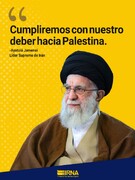 Ayatolá Jameneí: Cumpliremos nuestro deber hacia Palestina