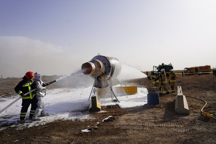 تمرین "محدود طرح اضطراری" فرودگاه مشهد برگزار شد