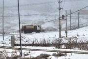 برف و باران جاده‌های زنجان را فرا گرفت
