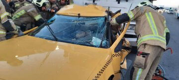 تصادف مرگبار تاکسی با کامیونت در جنوب تهران