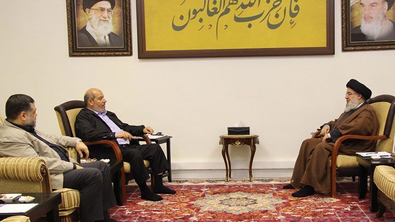 Der stellvertretende Leiter des Politbüros der Hamas trifft sich mit dem Generalsekretär der Hisbollah im Libanon