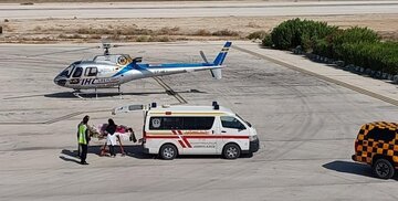 بالگرد اورژانس هوایی نیشابور برای نجات بیمار سکته قلبی به پرواز درآمد 