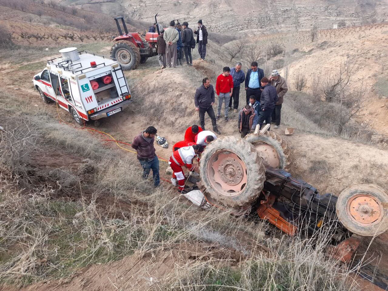 واژگونی تراکتور در چرداول استان ایلام جان یک نفر را گرفت