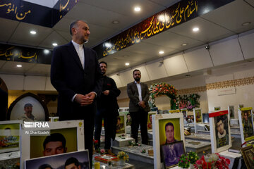 Iran FM pays respect to martyrs at Rawdat Al Shahidain Cemetery in Beirut