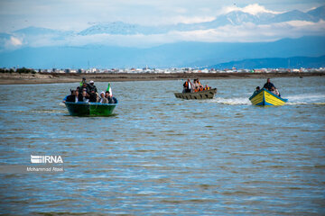 Gorgan bay in northern Iran