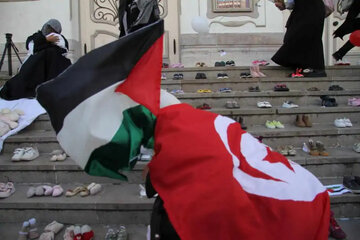 Tunisie – les Tunisiennes manifestent en soutien aux femmes palestiniennes