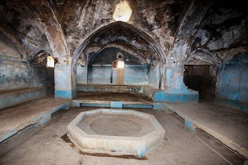 حمام تاریخی نفت‌سفید هفتکل در دست مرمت است