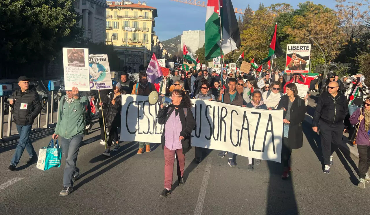 France : Une manifestation à Nice pour la paix en Palestine