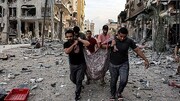 بمباران اطراف بیمارستان ناصر  در غزه+ فیلم