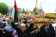 نمازگزاران بجنوردی در حمایت از مردم فلسطین راهپیمایی کردند