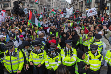 آماده‌باش پلیس انگلیس برای برگزاری تظاهرات‌های ضداسرائیلی