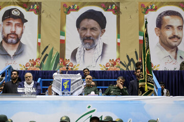 Basij forces gathering in Qazvin