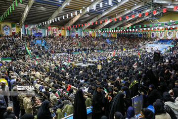 Basij forces gathering in Qazvin