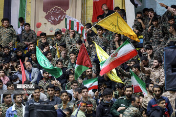 Basij forces gathering in Qazvin