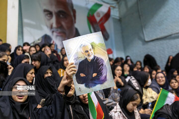 Basij forces gathering in Qazvin