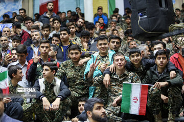 Basij forces gathering in Qazvin