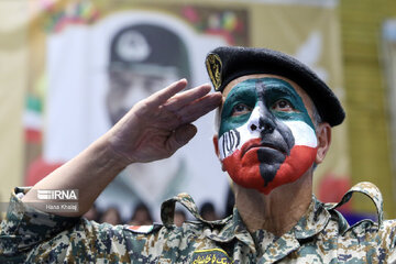 Basij forces gathering in Qazvin