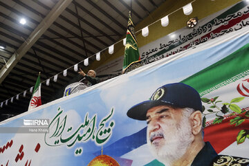 Basij forces gathering in Qazvin