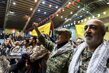 Basij forces gathering in Qazvin