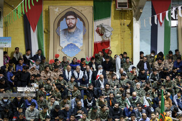 Basij forces gathering in Qazvin