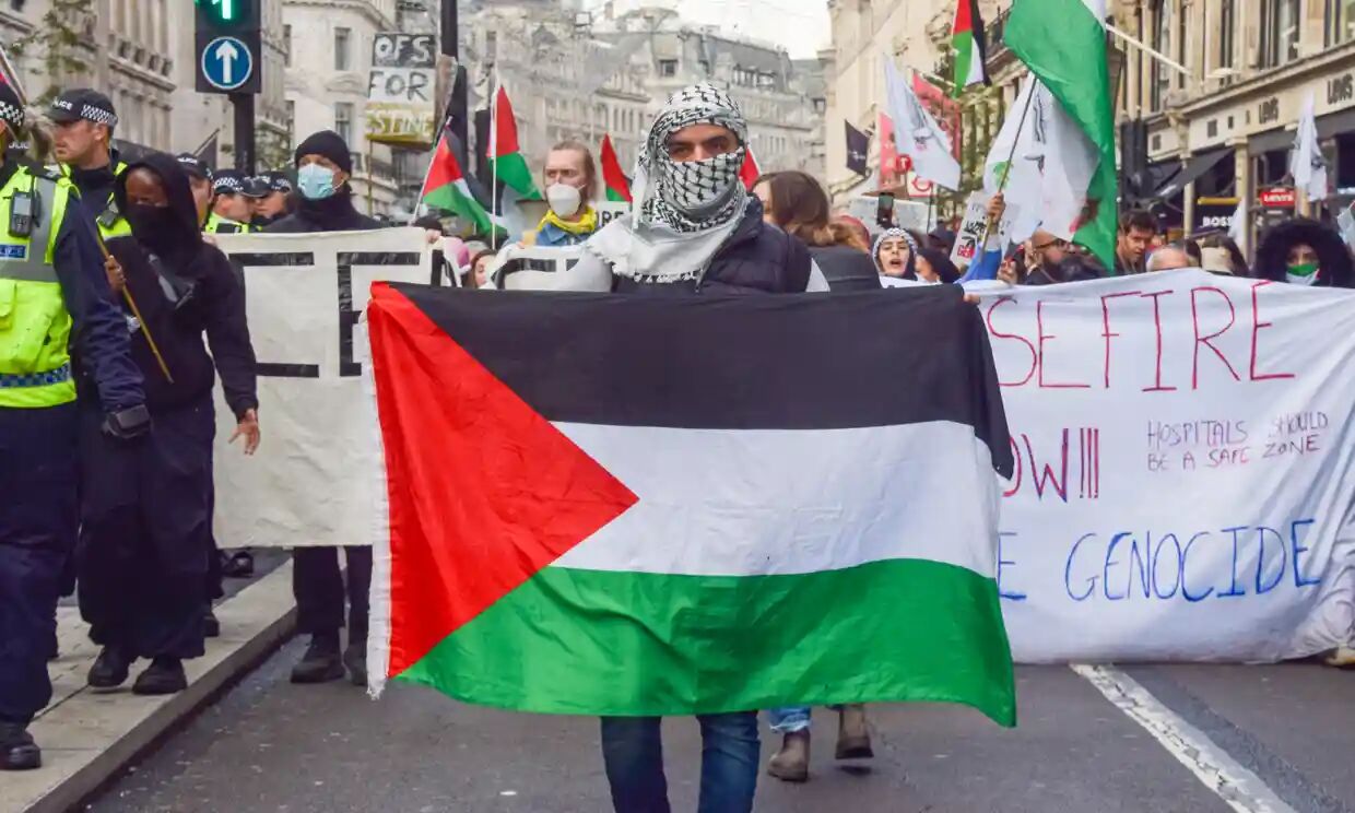 Die achte Woche in Folge protestierten Palästina-Unterstützer in England
