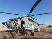 ۲ بیمار خارگی از طریق اورژانس هوایی به بیمارستان بوشهر منتقل شدند