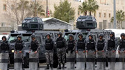 درگیری‌ ماموران امنیتی اردن با تظاهرکنندگان مقابل سفارت آمریکا