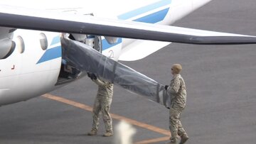 پیدا شدن بقایای هواپیمای نظامی سقوط کرده آمریکا در سواحل ژاپن