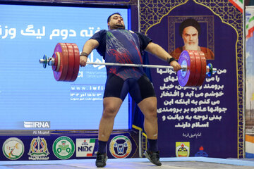 Iran weightlifting pro league in southwestern Iran